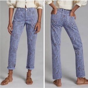 Pilcro and the Letterpress Mid-Rise Slim Boyfriend Printed Jeans